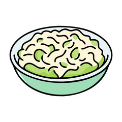 coleslaw vector art, coleslaw icon, food vector illustration