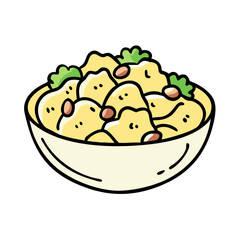 tuna salad vector art, tuna salad icon, food vector illustration