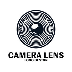 Camera Lens Vector Logo Design