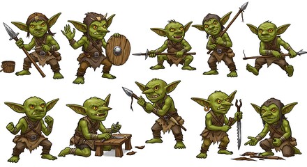Goblin Warriors with Shields - RPG Monster Army
