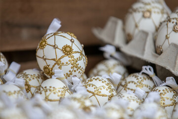beautiful coloured easter eggs