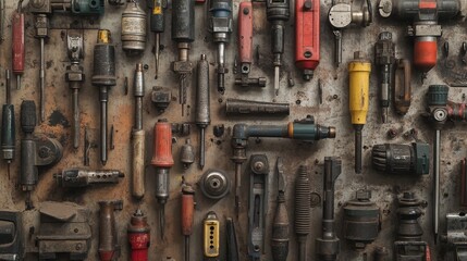 Old drills back in workshop.