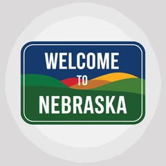 Welcome to Nebraska Hills Sunrise Travel Emblem
