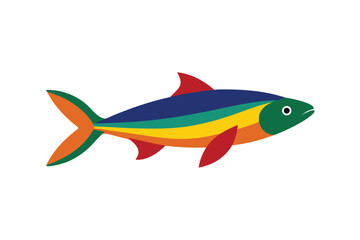 Fototapeta premium colorful fish on white background