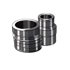 3d render of a stack of hard disks icon on transparent background