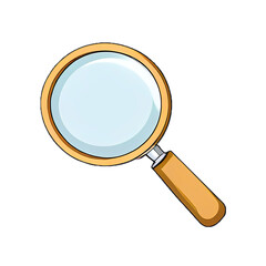 vector magnifying glass search query icon on transparent background