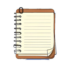 notebook and pencil icon on transparent background