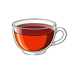 tea icon on transparent background