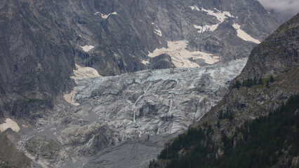 Glaciar de la Brenva, Entorno del T&uacute;nel del Mont Blanc, Valle de Aosta, Italia