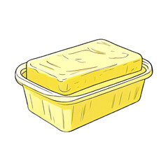 box of butter icon on transparent background