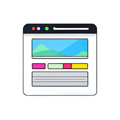 web browser icon on transparent background