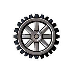 gear wheel icon on transparent background