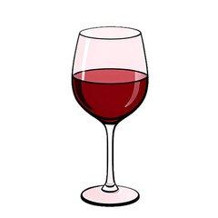 glass of red wine icon on transparent background