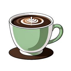 cup of coffee icon on transparent background