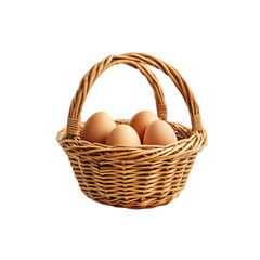 Fresh Organic Eggs in Wicker Basket - Healthy Breakfast Choice 2025 - Farm-Fresh Eggs for Cooking and Baking - Sustainable Egg Production Guide