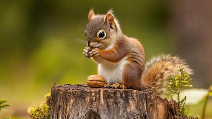 Cute squirrel eating nut (1)