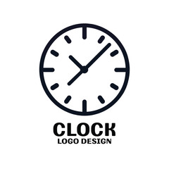 Clock Vector Logo Design