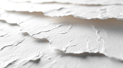 Close-up of white recycled paper cardboard surface showing subtle textures and fibers, symbolizing sustainability, minimalism, eco-consciousness, and modern design aesthetics.

