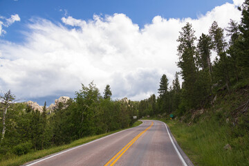 Obraz premium Peter Norbeck Scenic byway through Custer State Park, South Dakota