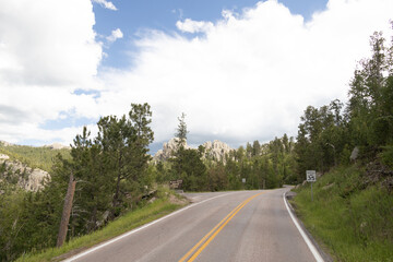 Peter Norbeck Scenic byway through Custer State Park, South Dakota