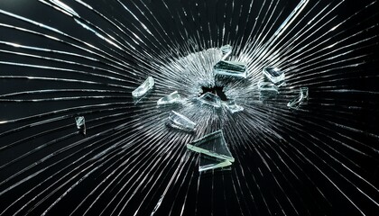 Obraz premium Mirror on black Background