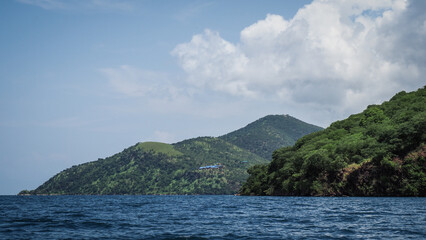 The view of Lake Tanganyika in Tanzania