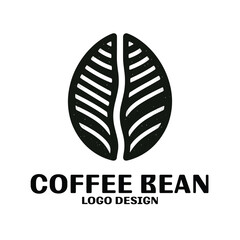 Coffee Bean Vector Logo Design