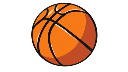 Orange basketball, sport, isolated, white background, game