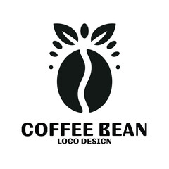 Coffee Bean Vector Logo Design