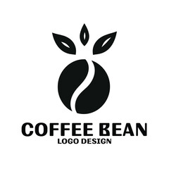 Coffee Bean Vector Logo Design