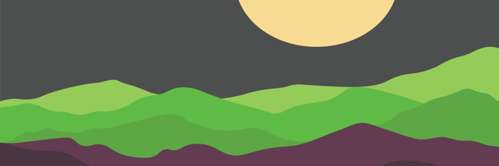 Obraz premium Abstract landscape poster. Nature wall decor contemporary art prints, medieval mountains backdrop. vector