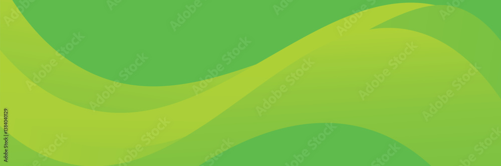Wall mural abstract green background with dynamic waves layer