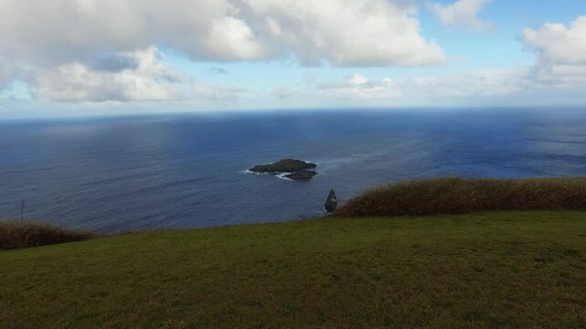 Explore the breathtaking Orongo volcano on Easter Island and discover the unique landscape and vegetation