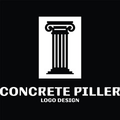 Concrete Piller Vector Logo Design