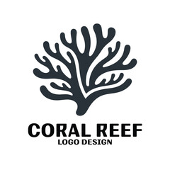 Coral Reef Vector Logo Design