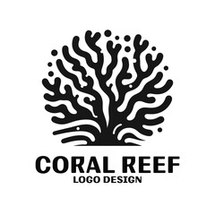 Coral Reef Vector Logo Design