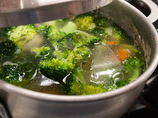 Delicious and Healthy Vegetable Soup in a Pot Fresh Broccoli Cooking Recipe Guide