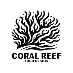 Coral Reef Vector Logo Design