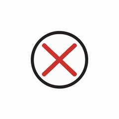 Fototapeta premium Red cross symbol appears center circle outline isolated white