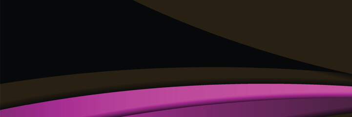 Fototapeta premium Vector pink line background curve element with black space for text and message design, overlapping layers