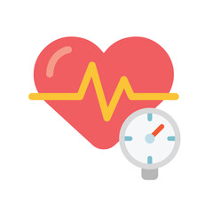 Blood pressure. Colorful vector single icon in flat minimalist design. Isolated on white.