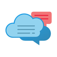  Cloud Chat Icon for Messaging Services