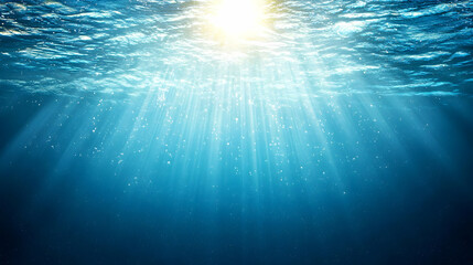Fototapeta premium Abstract Underwater Sunlight Rays