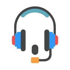  Icon Representing Headphones with Mic