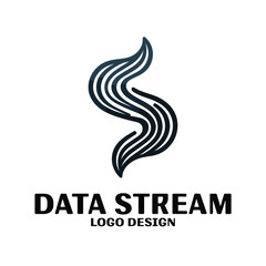 Data Stream Vector Logo Design