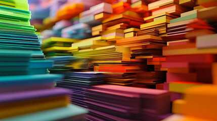 Pile of statistical business reports. Many growth charts. Gathering and analyzing data.
