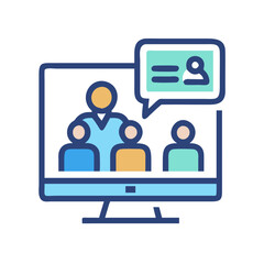 Icon Representing Online Conferences