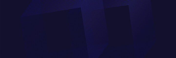 Dark blue background. Modern lines curves abstract presentation background. Luxury paper cut background