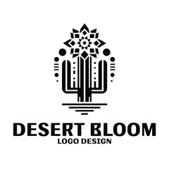 Desert Bloom Vector Logo Design