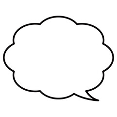 吹き出し　雲形　シンプル　イラスト　アイコン